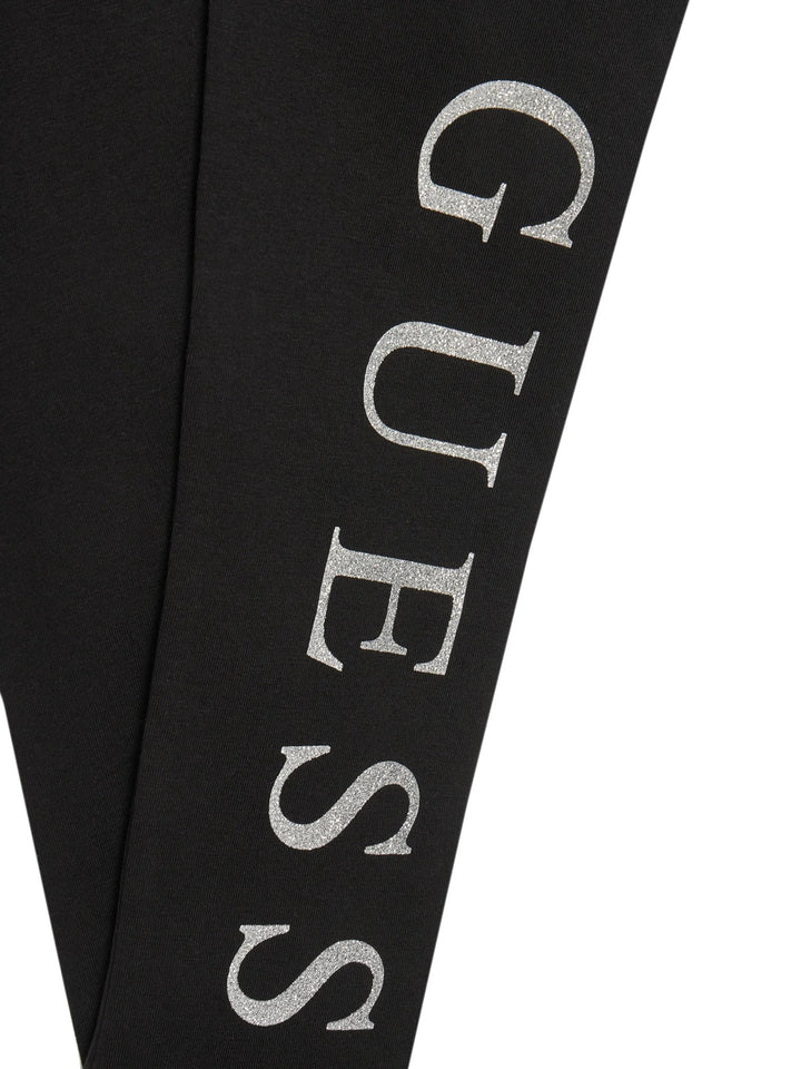 Leggings GUESS nero con logo glitter dalla 8 anni alla 16 anni