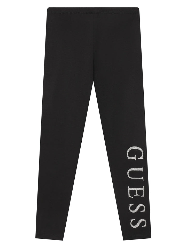 Leggings GUESS nero con logo glitter dalla 8 anni alla 16 anni