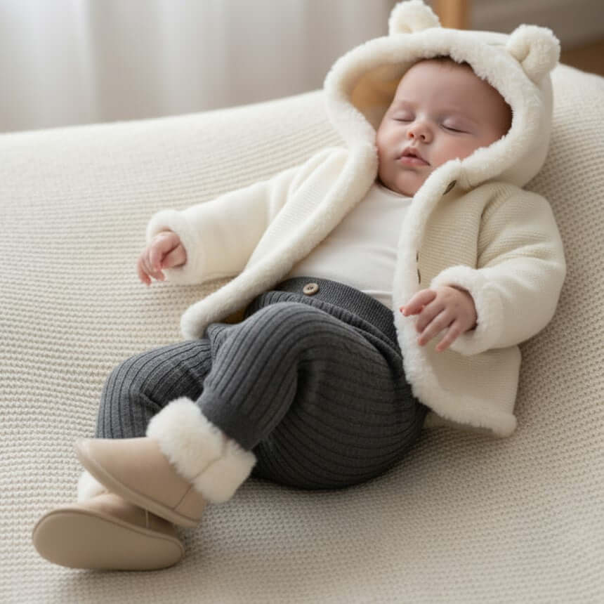 Leggings MAYORAL in maglia neonati grigio