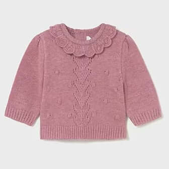 Maglioncino MAYORAL amarena 1 mese - 18 mesi con maniche lunghe e chiusura con bottoni sulla schiena