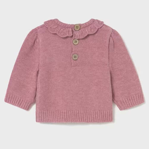 Maglioncino MAYORAL amarena 1 mese - 18 mesi, maglioncino manica lunga per neonata con bottoni sulla schiena.