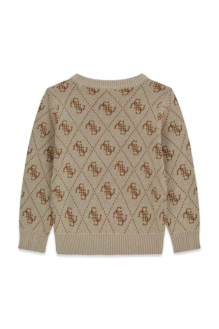 GUESS beige sweater with logo from size 2 years to 7 years