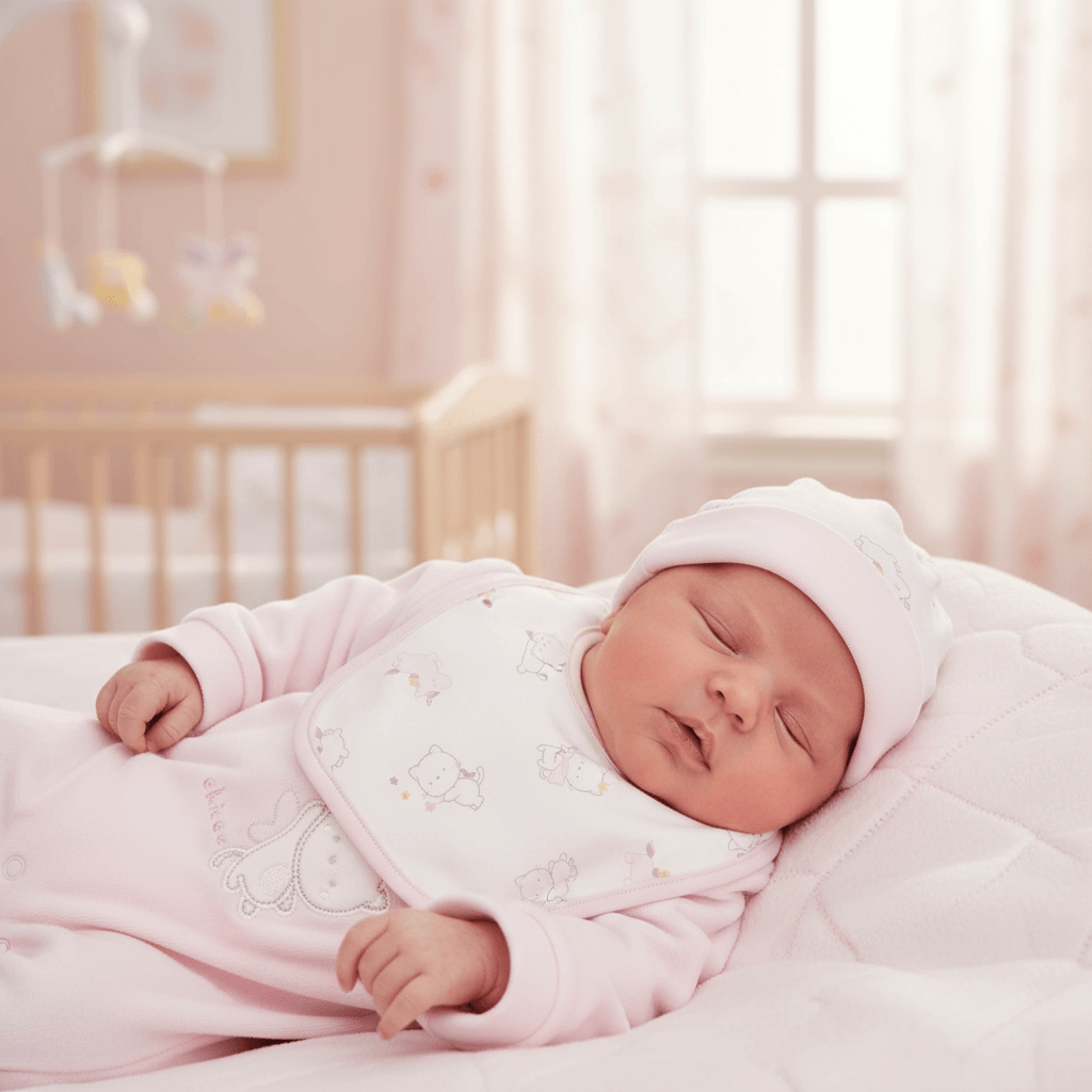Neonato con completo CHICCO rosa