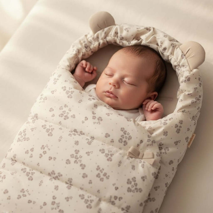 MAYORAL baby sleeping bag printed in beige