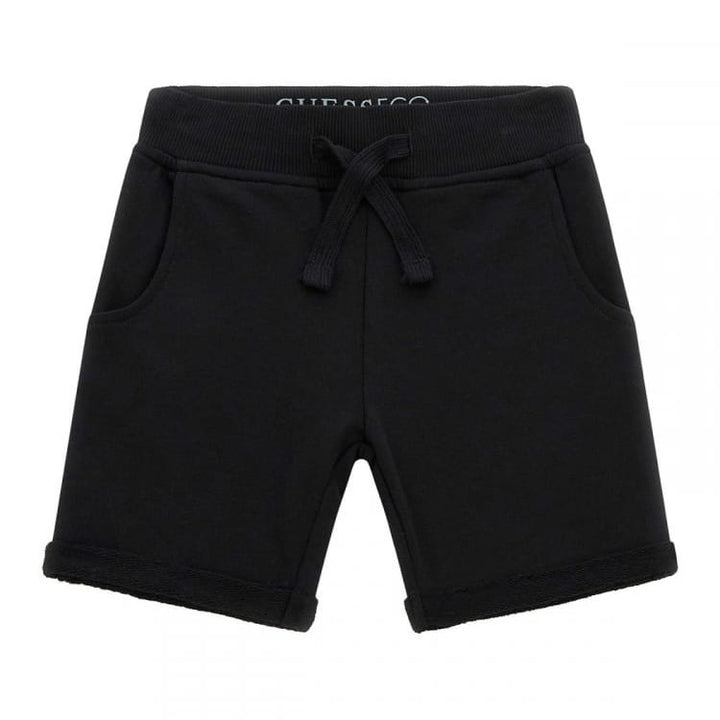 Bermuda GUESS in cotone garzato nero 2 anni - 16 anni