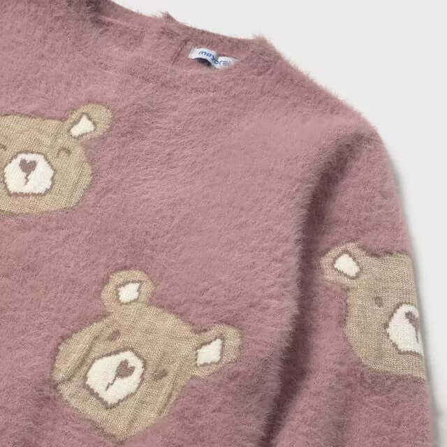 Maglioncino MAYORAL peloso rosa con orsetti 6 mesi - 18 mesi