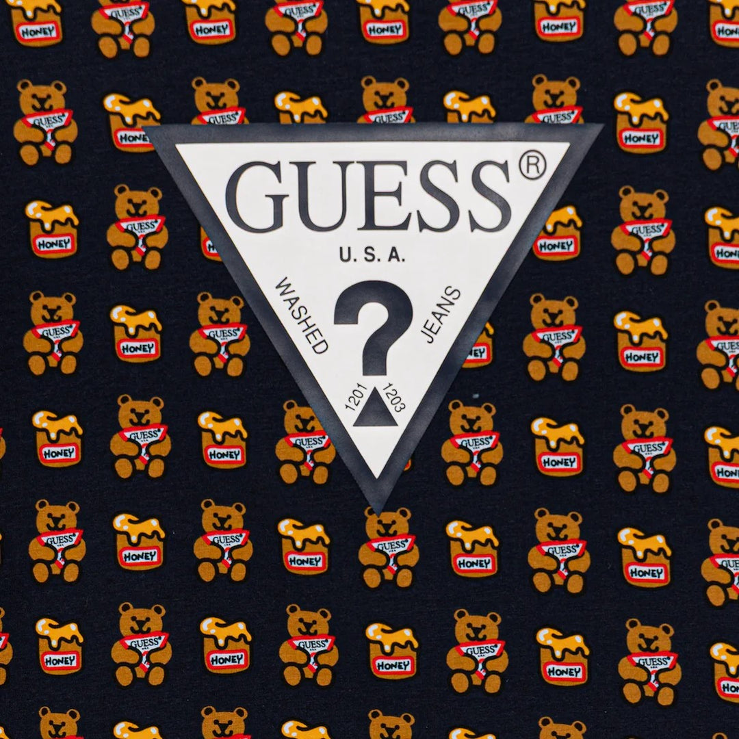 Blue GUESS t-shirt with logoed teddy bears 3 months - 7 years