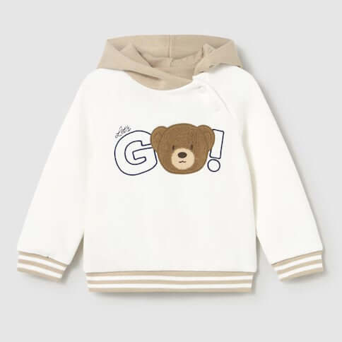 Felpa MAYORAL orsetto bianco e beige 6 mesi - 4 anni