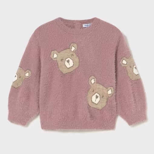 Maglioncino MAYORAL peloso rosa con orsetti 6 mesi - 18 mesi