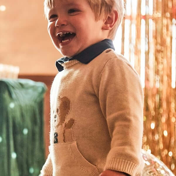 Maglioncino MAYORAL orsetto beige 6 mesi - 4 anni