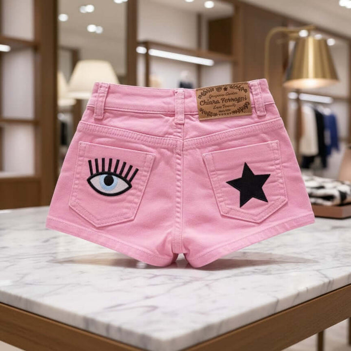 CHIARA FERRAGNI pink velvet shorts 2 years - 9 years