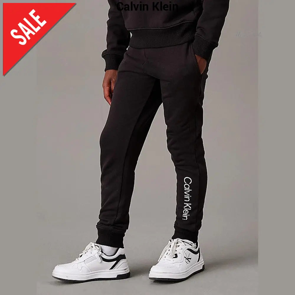 Pantalone CALVIN KLEIN modello tuta nero logato 4 anni - 16 anni Pantaloni