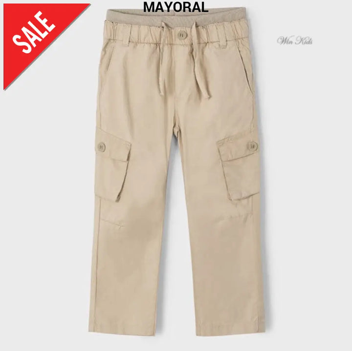 Pantalone MAYORAL cargo beige 2 anni - 10 anni Pantaloni