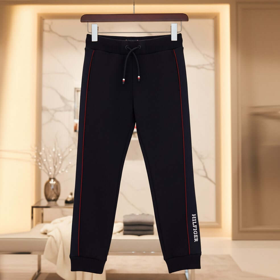 Pantalone TOMMY HILFIGER blu con logo applicato 12 mesi - 14 anni