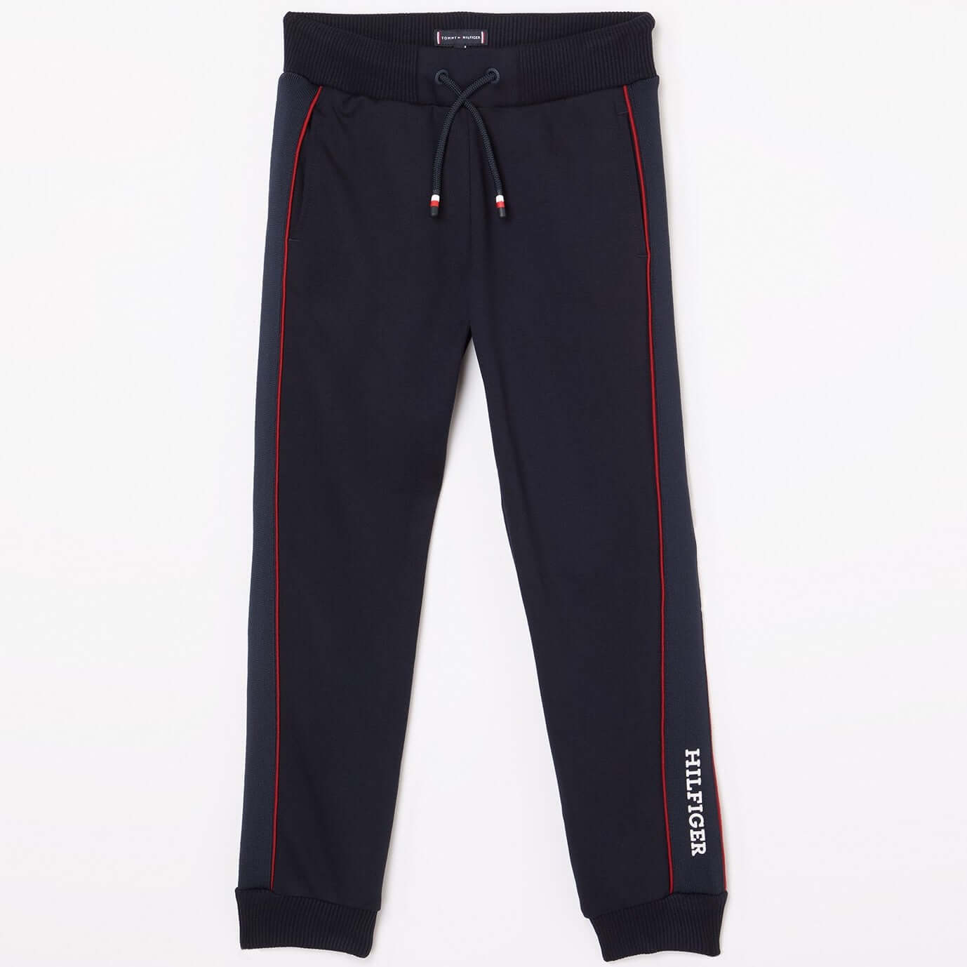 Pantalone TOMMY HILFIGER blu con logo applicato 12 mesi - 14 anni