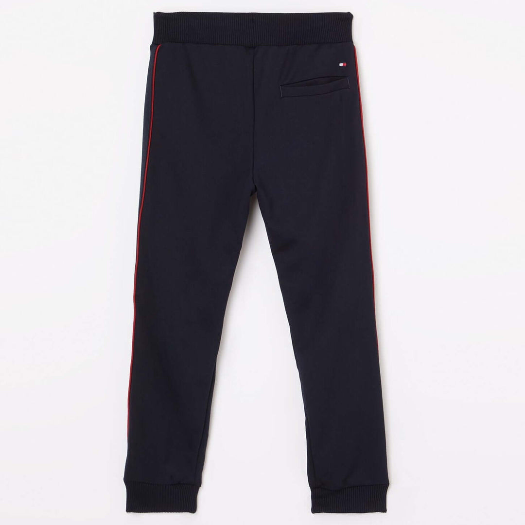 Blue TOMMY HILFIGER trousers with applied logo 12 months - 14 years