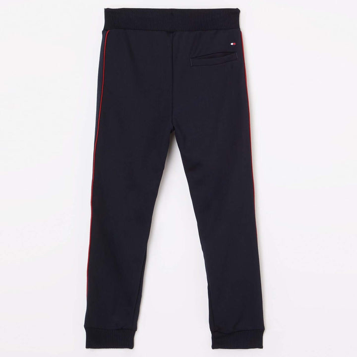 Blue TOMMY HILFIGER trousers with applied logo 12 months - 14 years