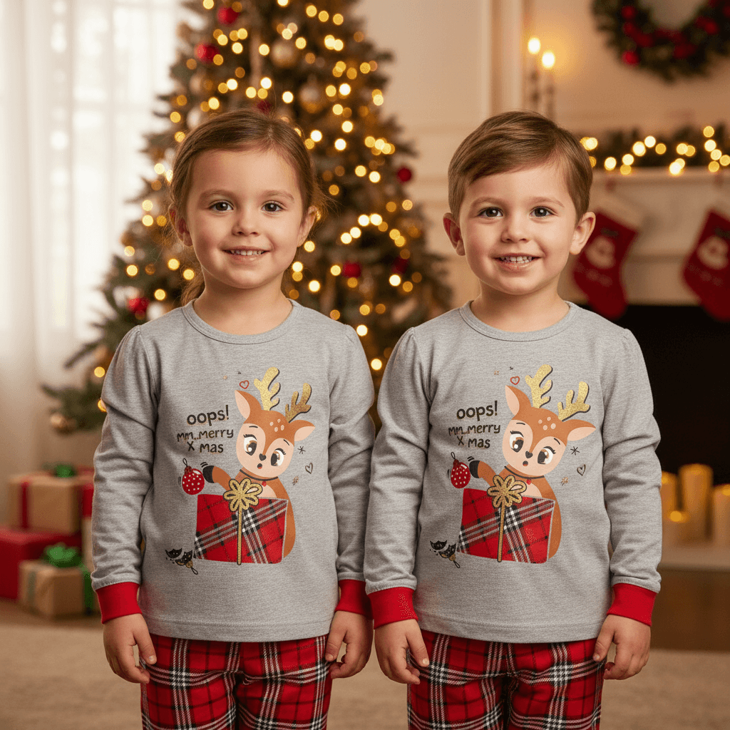 Pigiama CHICCO Natale cerbiatto gemelli