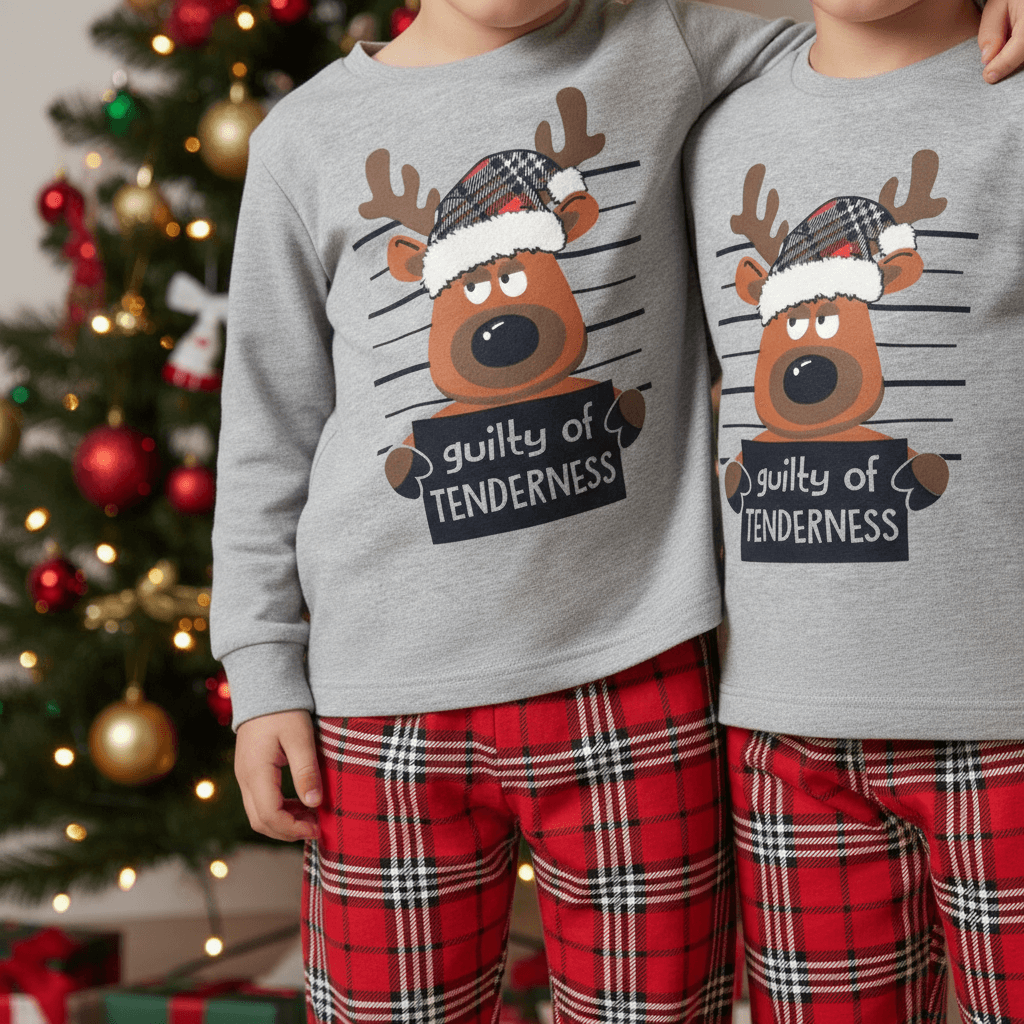 Pijama de estructura completa con renos navideños CHICCO