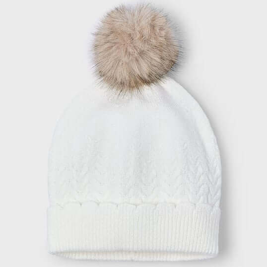 Cappello MAYORAL bianco pompon naturale 4 anni - 16 anni