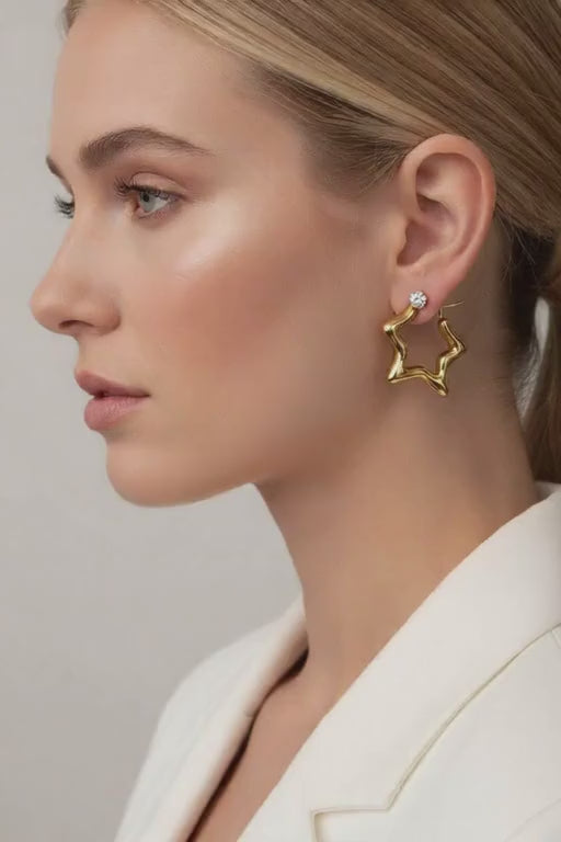 Mono orecchino oro ( uno strass uno stella) Lara