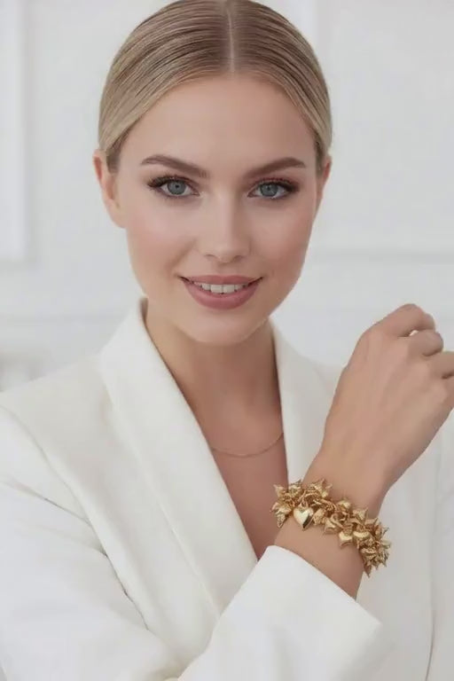 Bracciale con ciondoli oro Lola