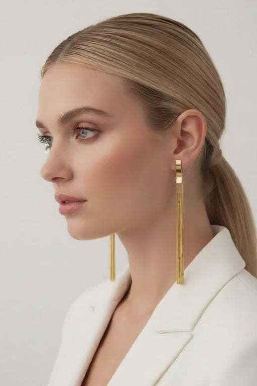 Pendientes largos Aurea dorados