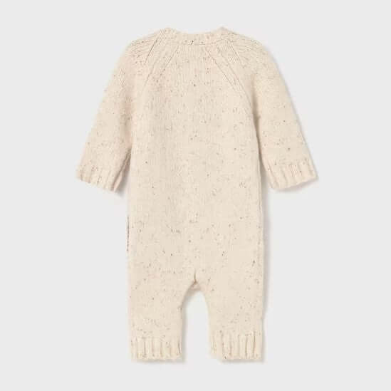 Natural theme cream tricot onesie with snail 1 month - 12 months