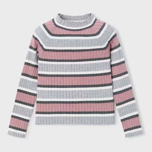 Maglioncino lupetto MAYORAL in tricot a fantasia rigata 2 anni - 10 anni