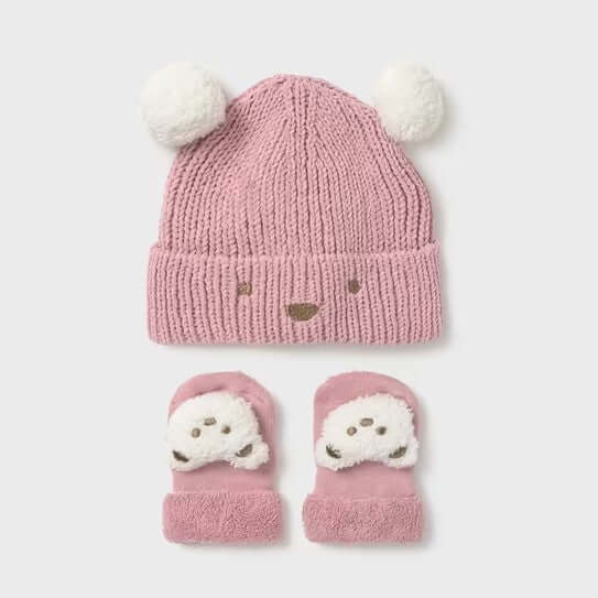Cappello e scarpina a calzino rosa MAYORAL 3 mesi - 12 mesi