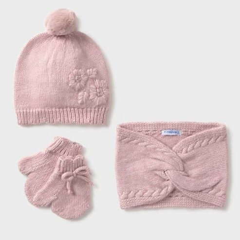 Cappello Scaldacollo e guanti MAYORAL rosa 12 mesi - 4anni