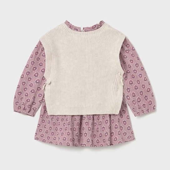 Vestido de prefeito completo com colete de camisa rosa e bege 6 meses - 4 anos