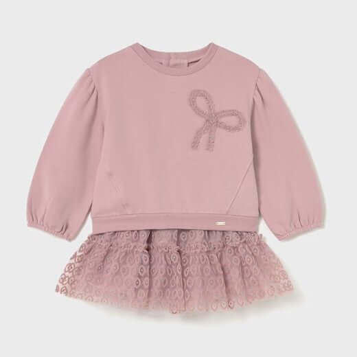 Conjunto moletom e saia rosa MAYORAL 6 meses - 4 anos