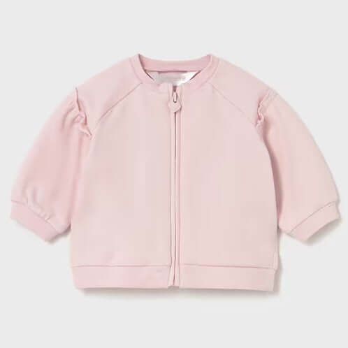 Tuta e T-shirt MAYORAL rosa 1 mese - 18 mesi, giacca rosa con cerniera per neonati, maniche lunghe morbide.