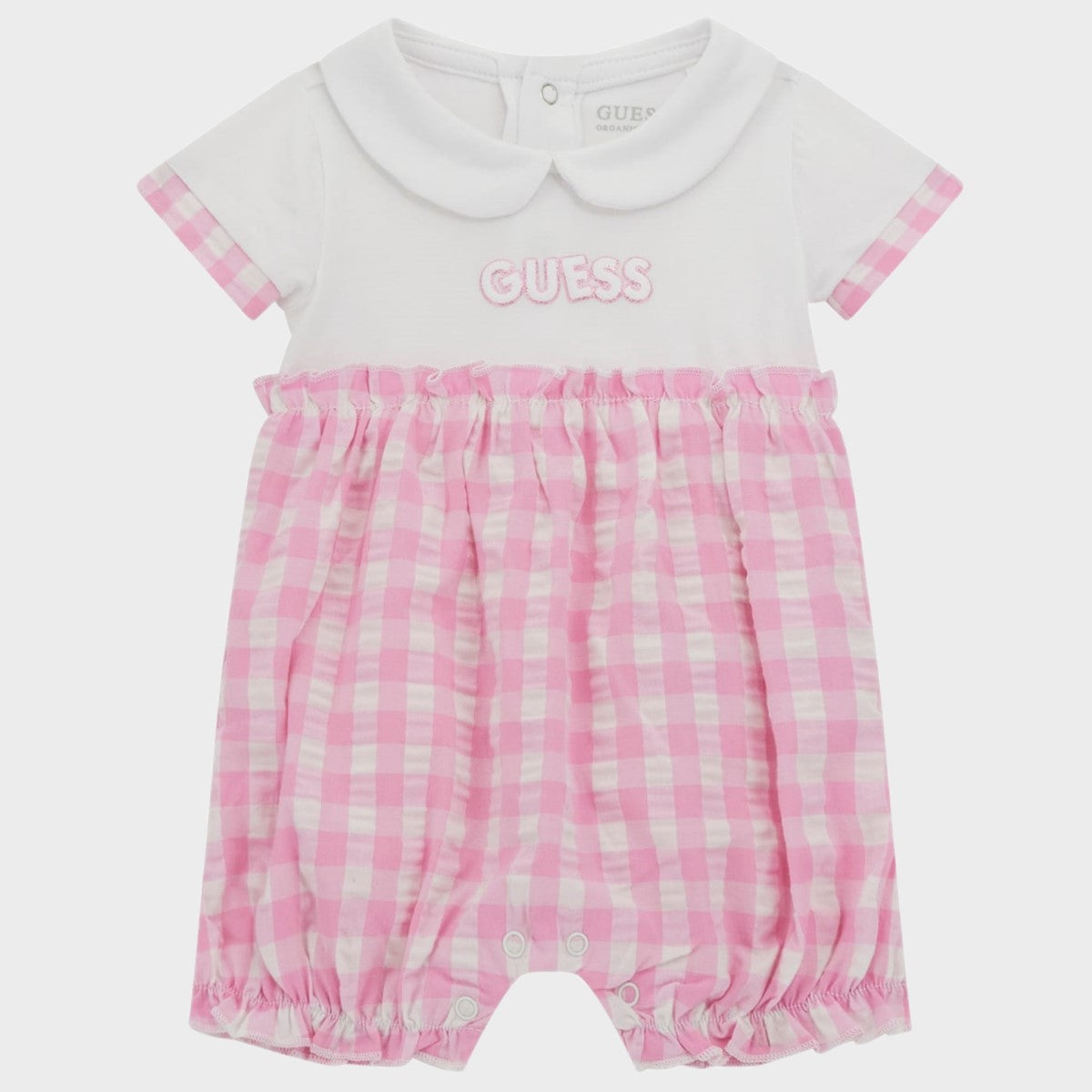 GUESS white and pink romper from 0-3 months to 12 months