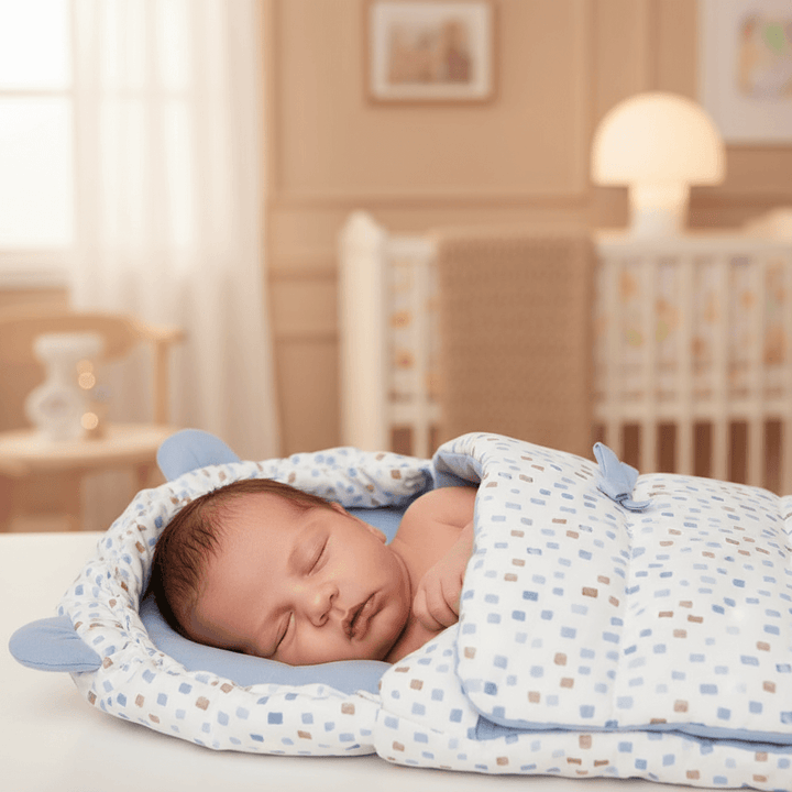 Sacco ovetto MAYORAL con neonato - cameretta colori caldi