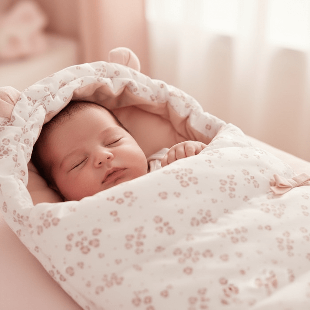 Sacco ovetto MAYORAL rosa con neonata