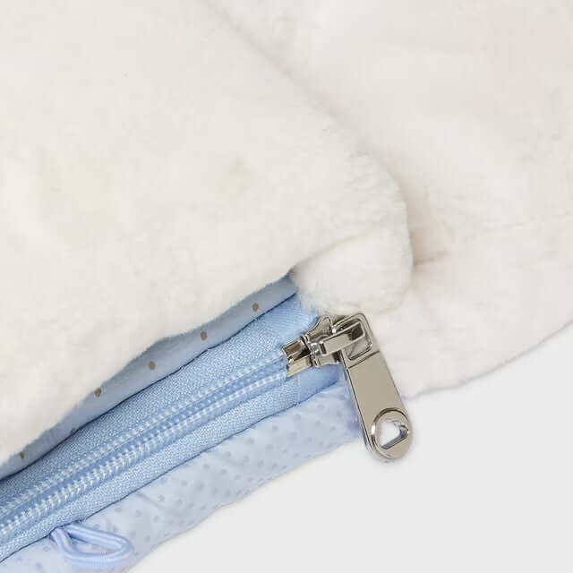 Forro de carrinho de bebê MAYORAL em pele, azul claro