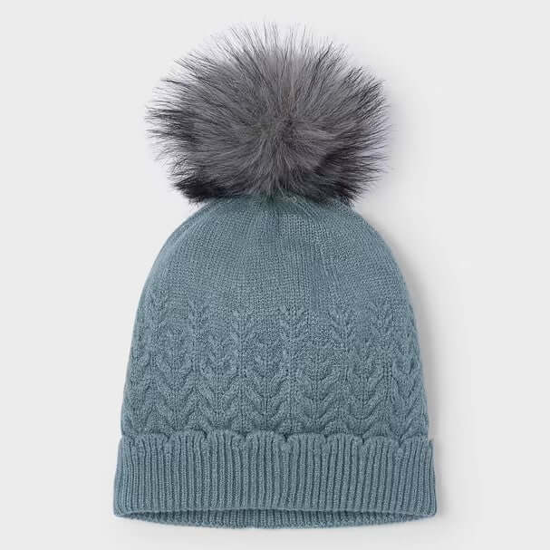 MAYORAL sage gray pompom hat 4 years - 16 years