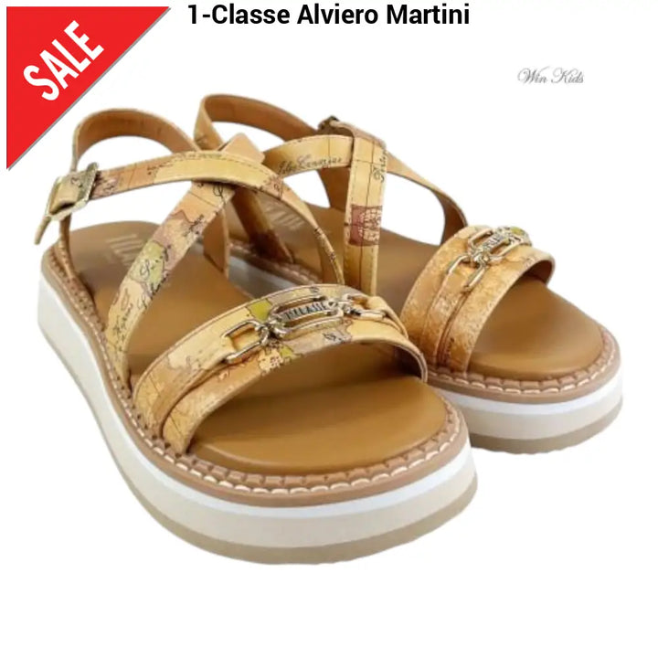 Sandali ALVIERO MARTINI donna e junior tutta geo logo oro dal 35 fino al 40 Sandali