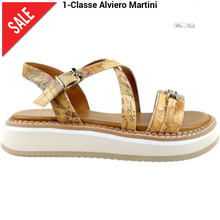 Sandali ALVIERO MARTINI donna e junior tutta geo logo oro dal 35 fino al 40 Sandali
