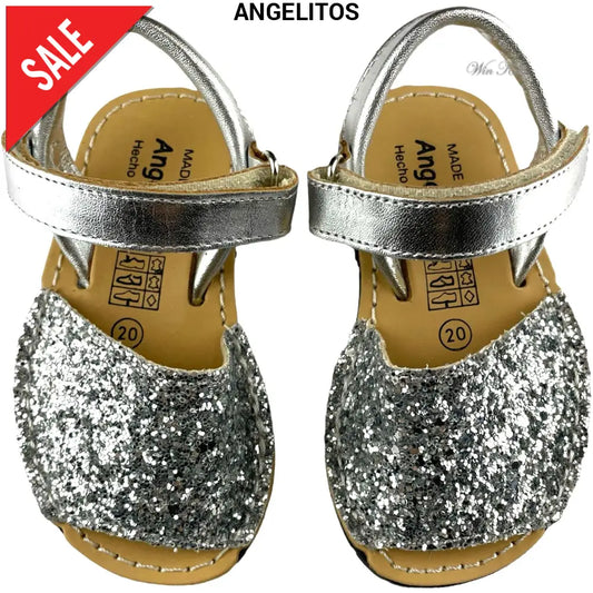 Sandali ANGELITOS glitter argento 20 - 34 Sandali