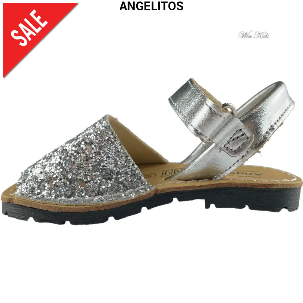 Sandali ANGELITOS glitter argento 20 - 34 Sandali