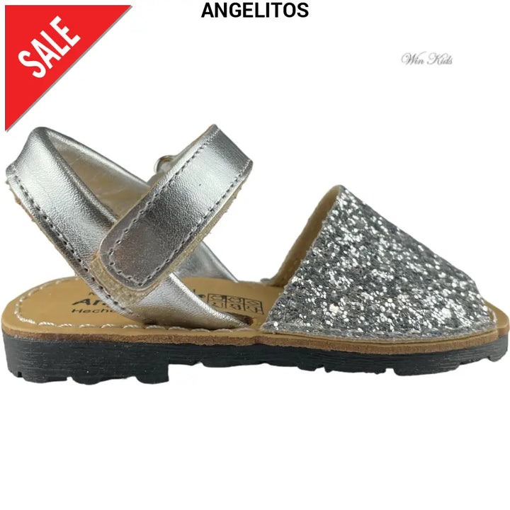 Sandali ANGELITOS glitter argento 20 - 34 Sandali
