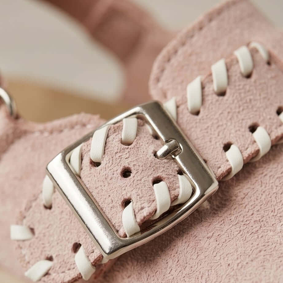 Pink sabot sandals by Sofia for girls sizes 28-33