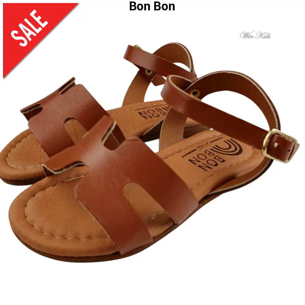 Sandali BON BON Made in Italy cuoio 20 - 34 Sandali