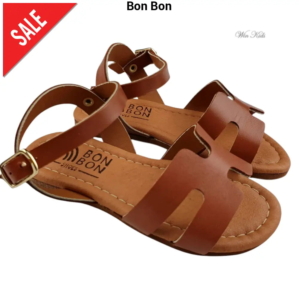 Sandali BON BON Made in Italy cuoio 20 - 34 Sandali
