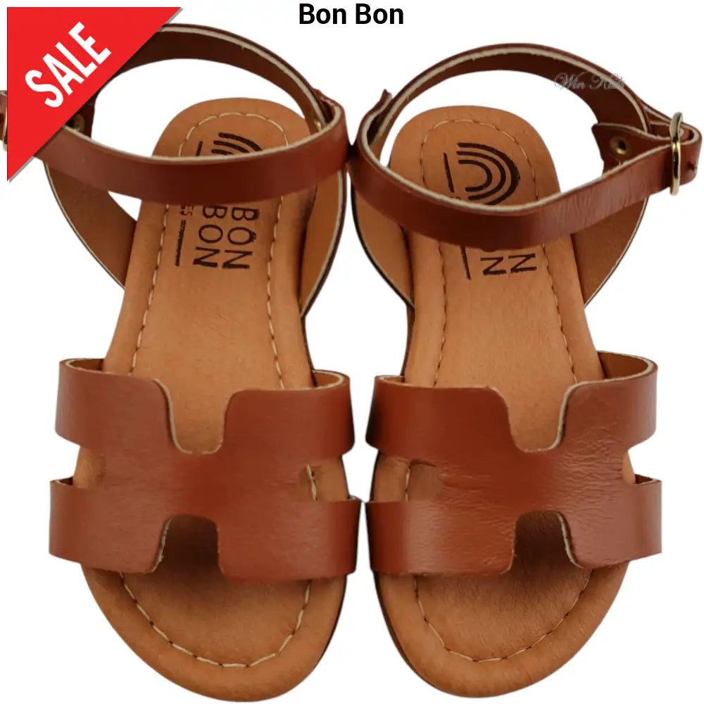 Sandali BON BON Made in Italy cuoio 20 - 34 Sandali