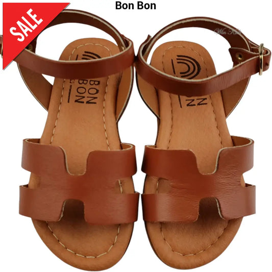Sandali BON BON Made in Italy cuoio 20 - 34 Sandali