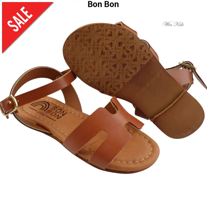 Sandali BON BON Made in Italy cuoio 20 - 34 Sandali